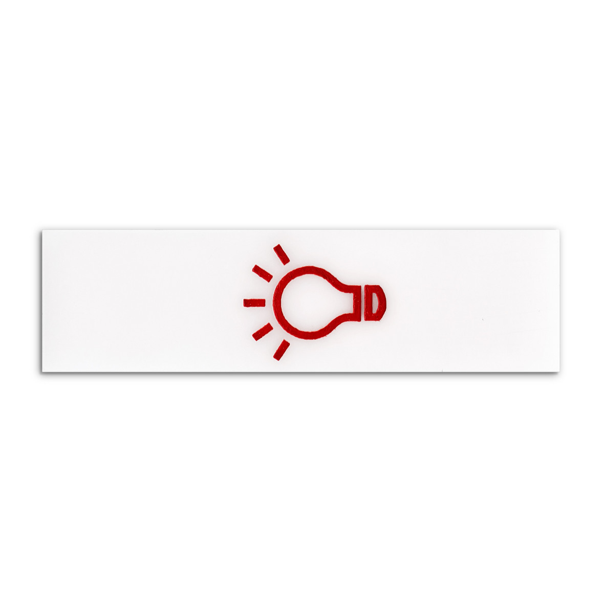 Kunststoffschild Licht Kunststoffschild mit Lichtsymbol