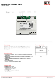 IP- Gateway Qwiksmart plus GW333 Datenblatt